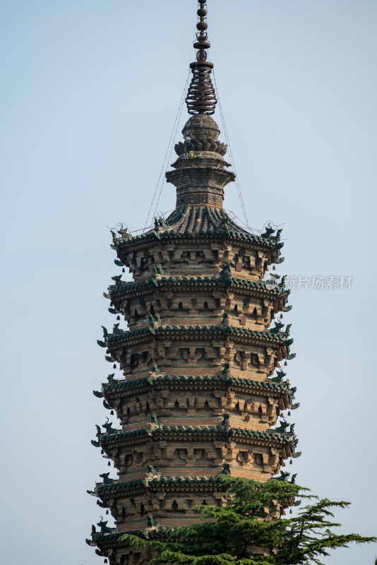 河北石家庄市正定古城临济寺澄灵塔建筑