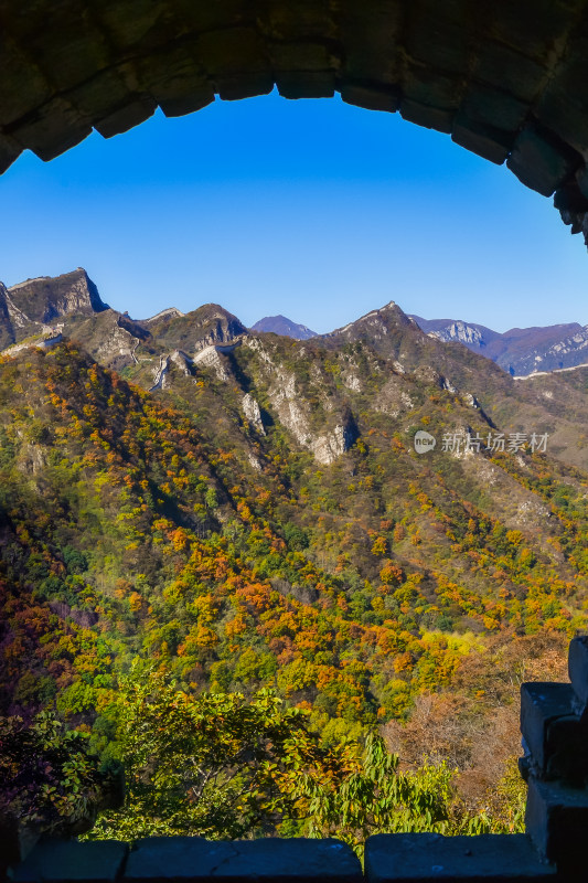 万里长城秋天自然风景