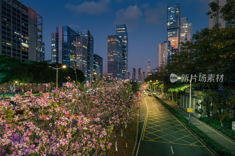 深圳春天城市天际线夜景