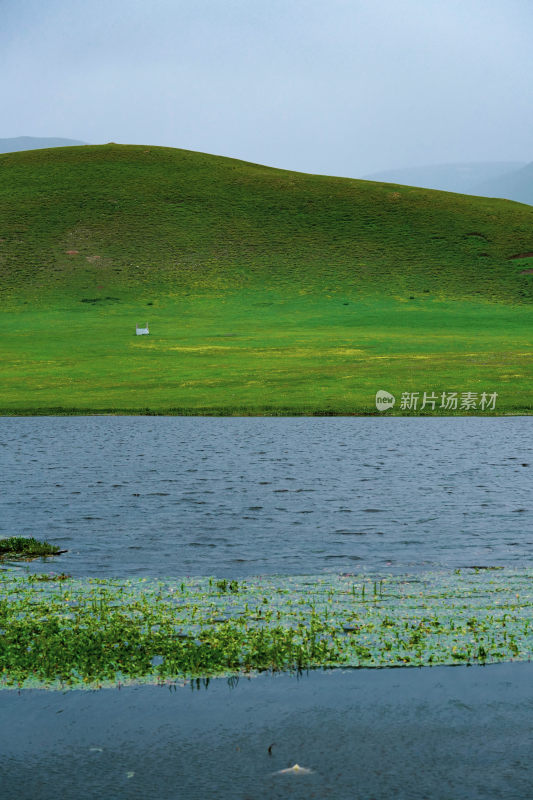 新疆内蒙大草原山脉湖泊湖水自然风光