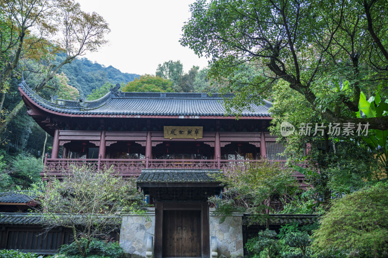 杭州飞来峰永福寺古建筑风光