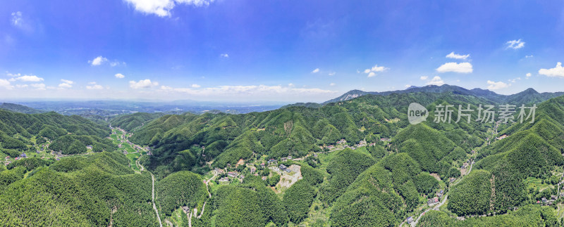 祖国青山绿色壮丽河山航拍全景图