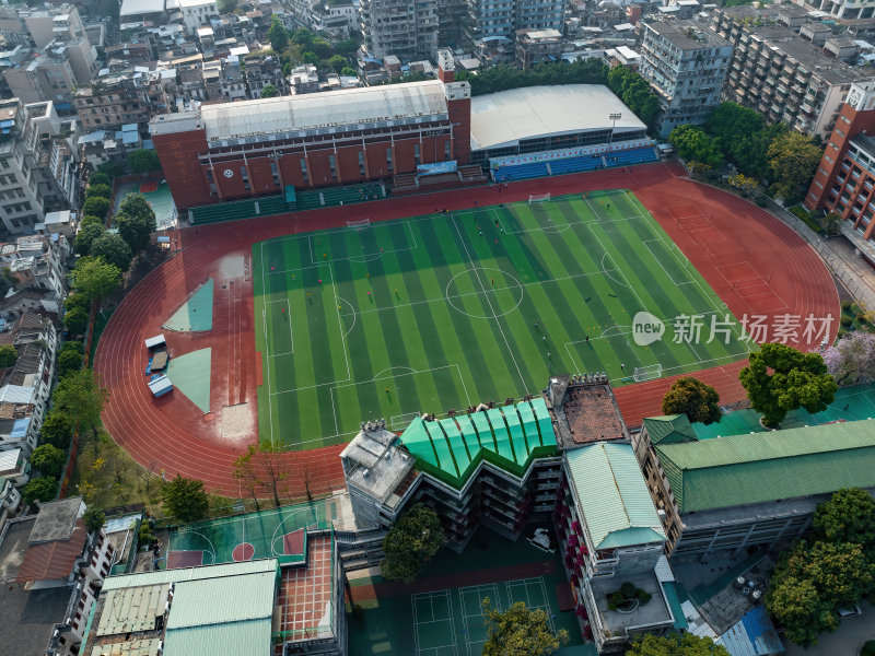 广东广州石室圣心大教堂日落时分建筑风光