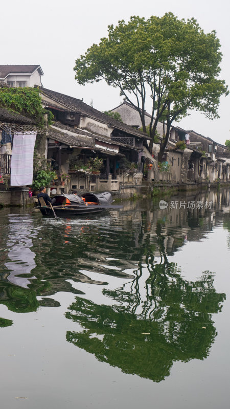 绍兴仓桥直街江南水乡风景