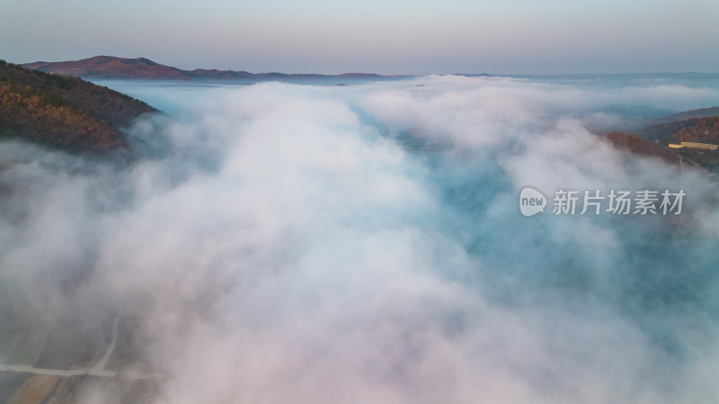 航拍山川云海自然风景