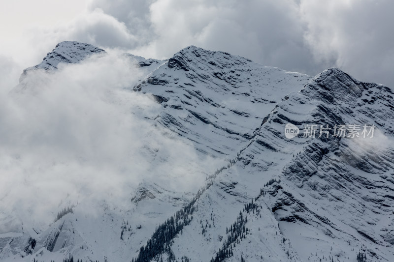 落基山的雪山