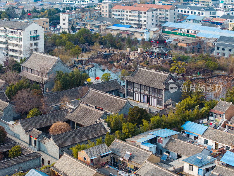 江苏省淮安市地标建筑淮安府署航拍