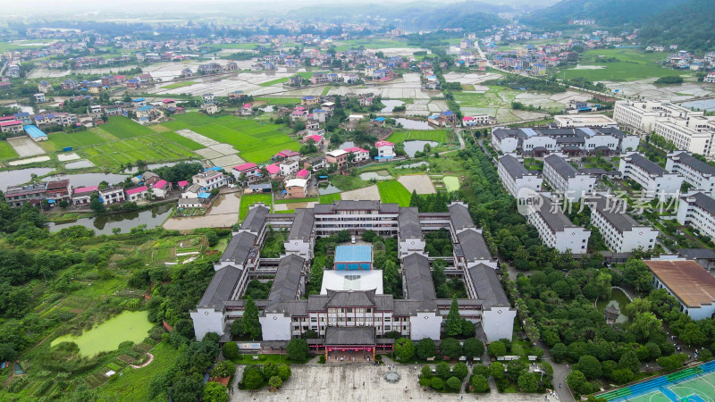 航拍湖南湘乡市东山书院4A景区