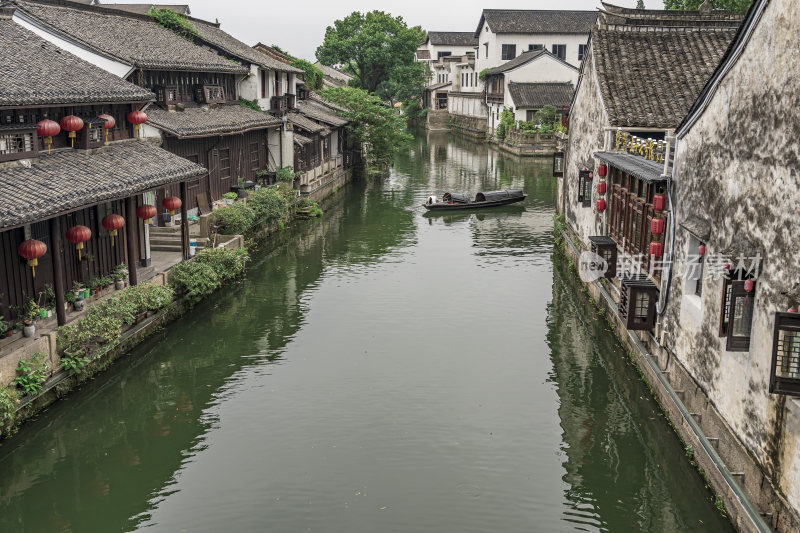 绍兴仓桥直街江南水乡风景