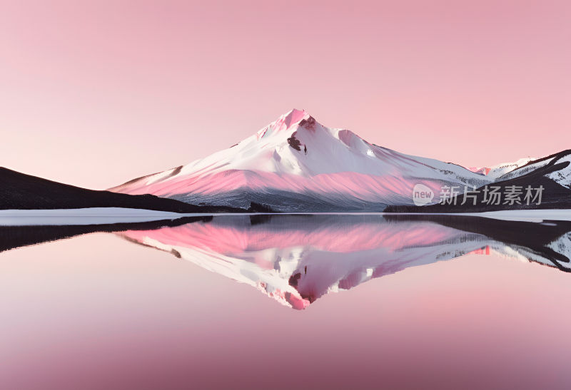 粉色梦幻雪山