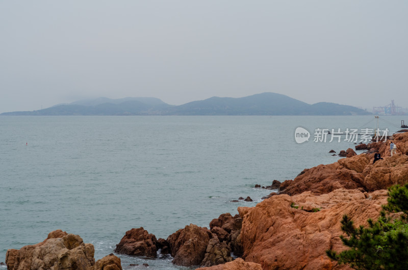 青岛汇泉湾阴天风光