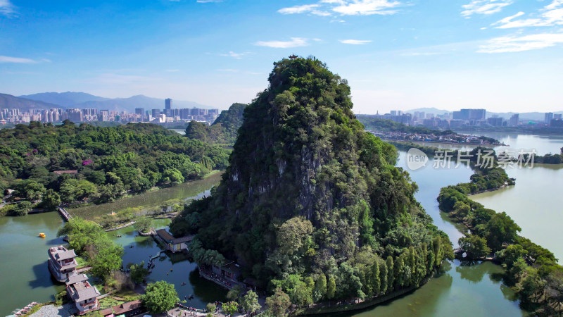 广东肇庆七星山5A景区星湖航拍