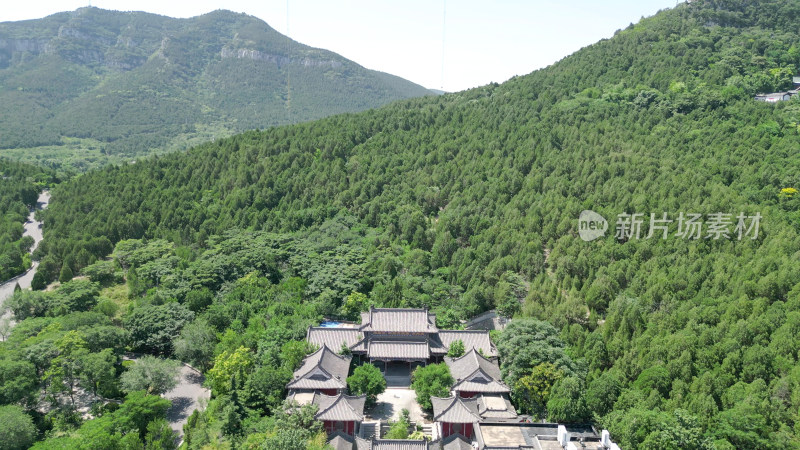 航拍山东济南千佛山风景区