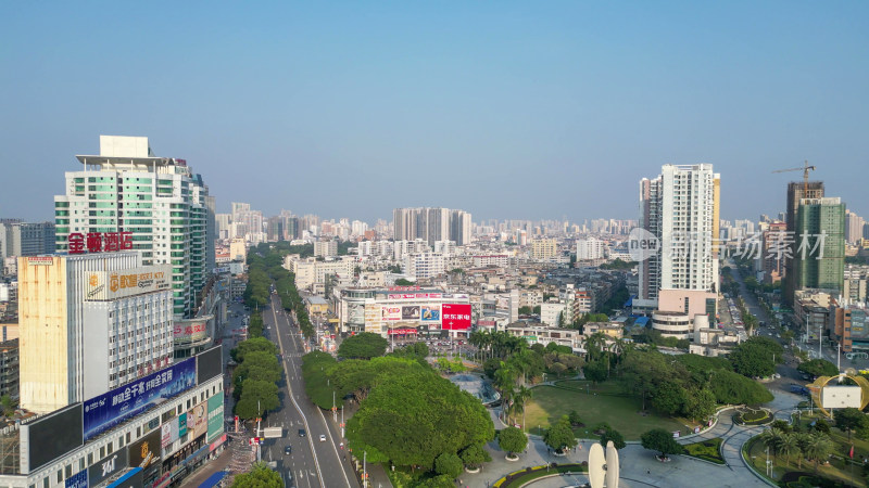 航拍广西北海城市风光