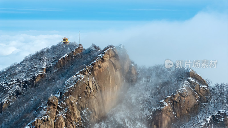 高山雪后云海航拍