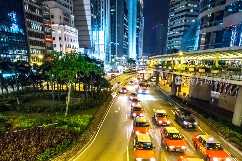 香港中环街道交通