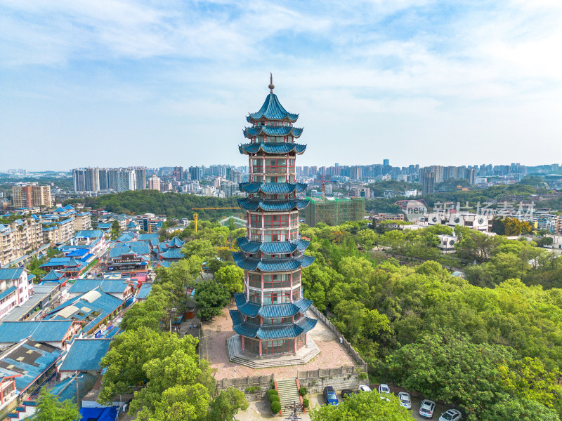 自贡城市风光航拍