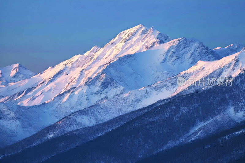 雪山风景冬天天空户外