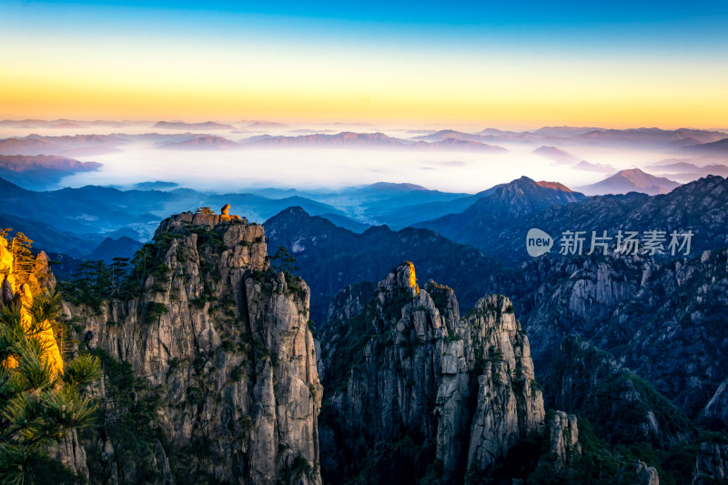 大美中国自然风光黄山风景区旅游景点