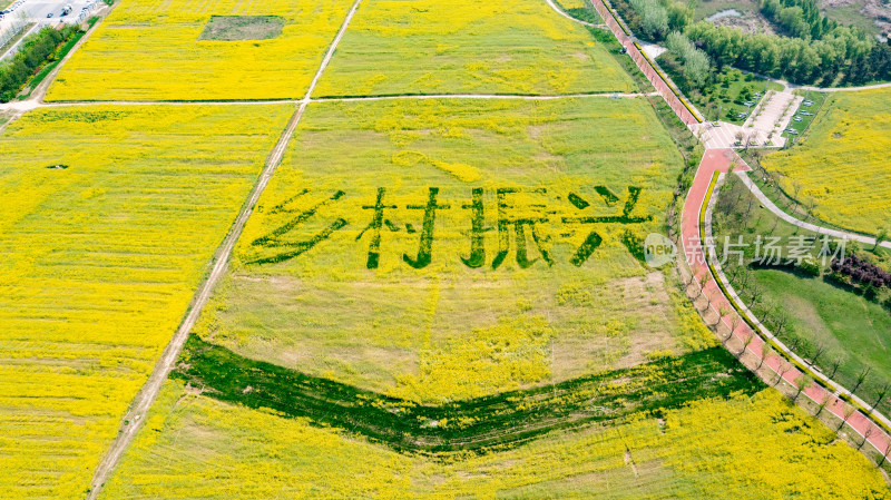 乡村振兴农田文字航拍