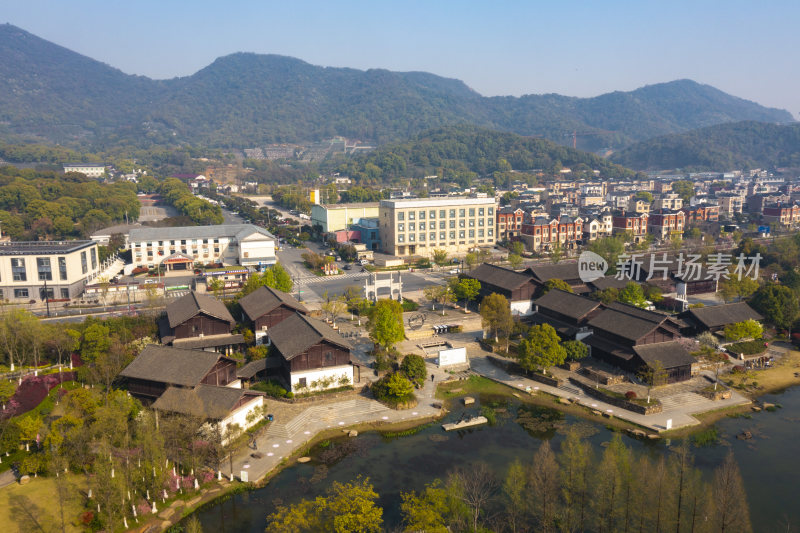 杭州拱墅区皋亭山景区风光航拍