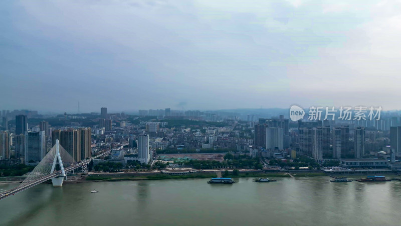 航拍湖北宜昌城市建设