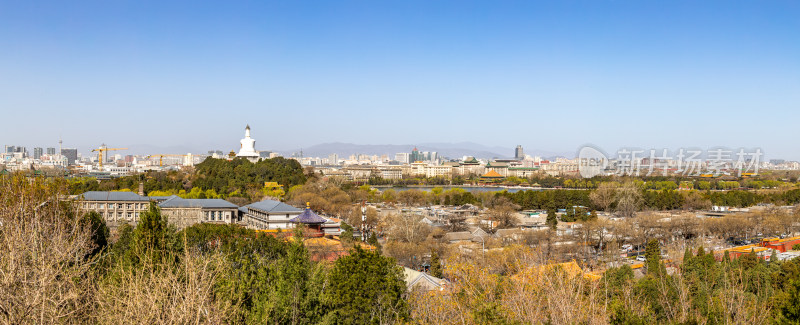 北京景山公园看北海公园后海公园城市景观