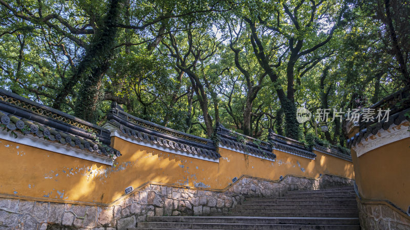 浙江普陀山法雨寺禅院建筑风光