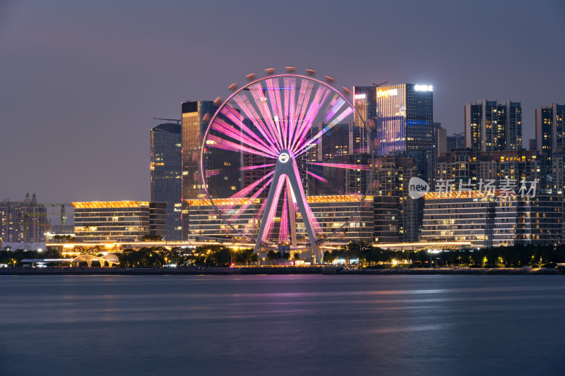 深圳青花欢乐港湾摩天轮夜景