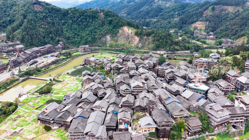 柳州程阳八寨5A景区航拍图