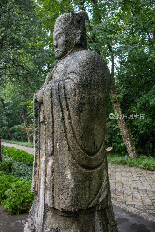 南京钟山风景区明孝陵神道文官翁仲