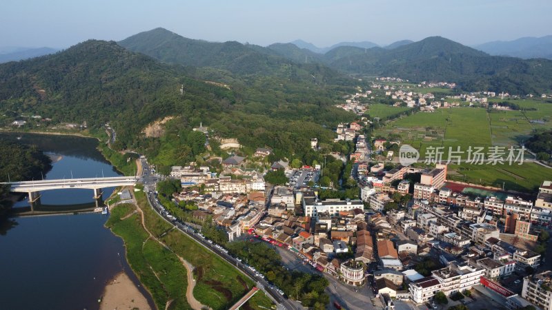 广东广州：增城区正果镇正果老街城市风光