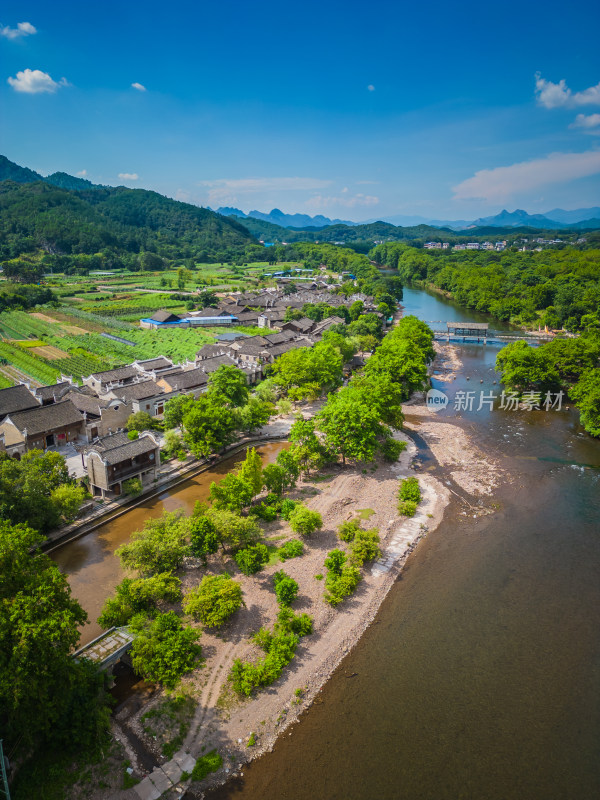 桂林自然风光4A景区东漓古村