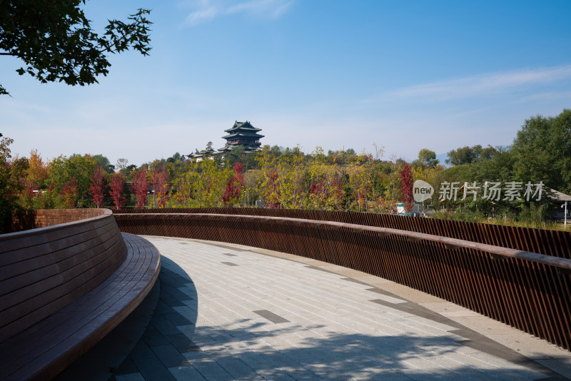 北京世园公园的园林风光