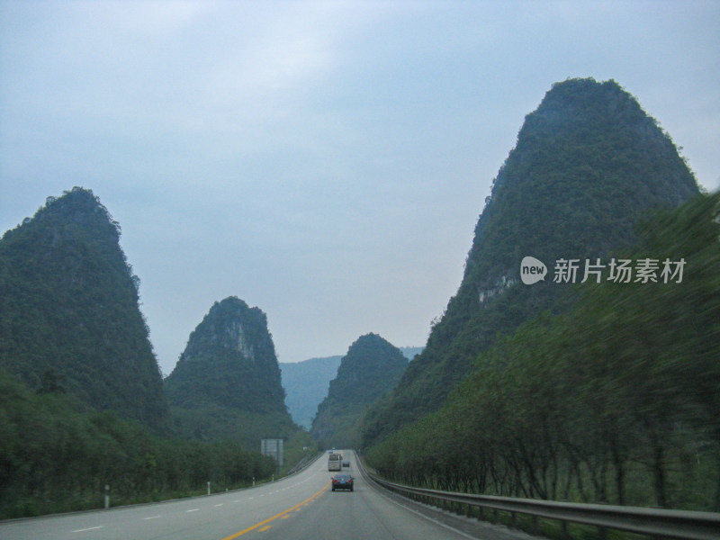 广西境内自驾沿途的山水风光