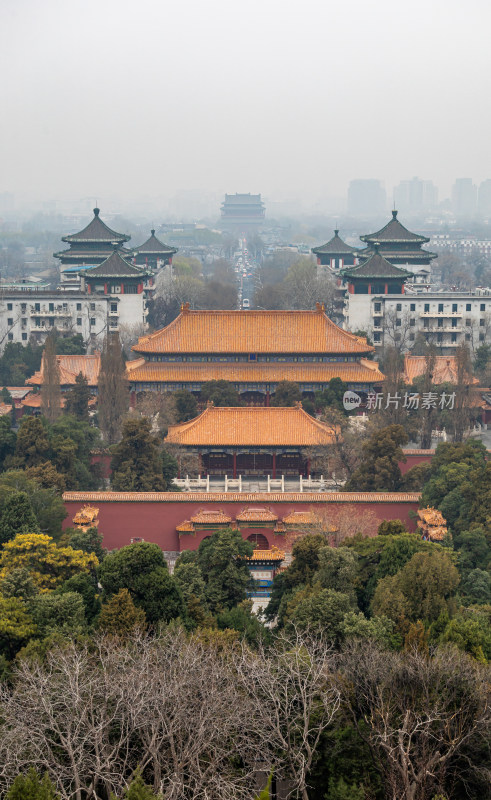 北京景山公园寿皇殿建筑