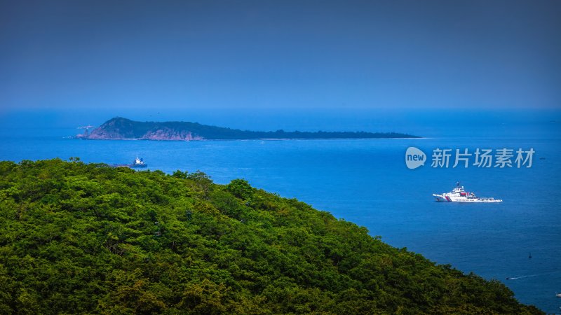 海南三亚鹿回头风景区俯瞰三亚湾、凤凰岛