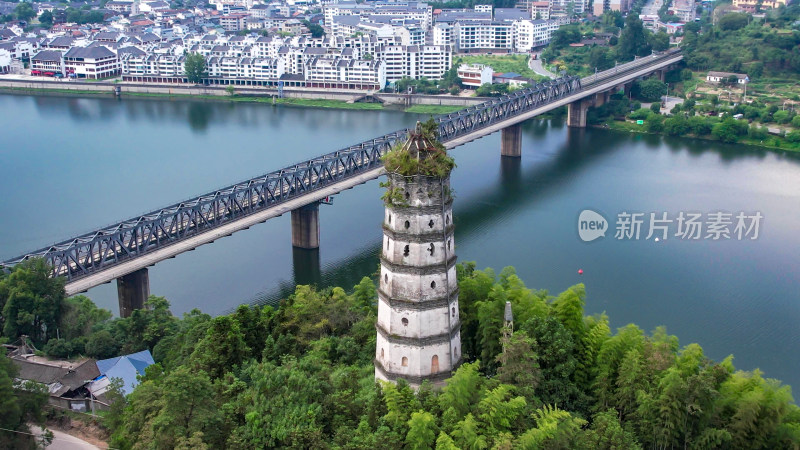 湖南怀化黔阳古城全景航拍