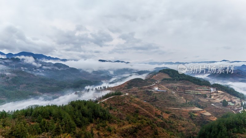 重庆酉阳：雾气中的山村田园