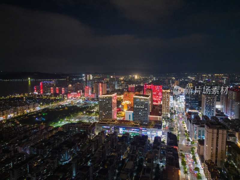 广东汕头商业中心夜景