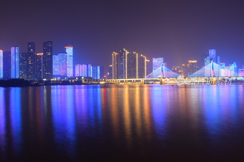 长沙城市天际线夜景