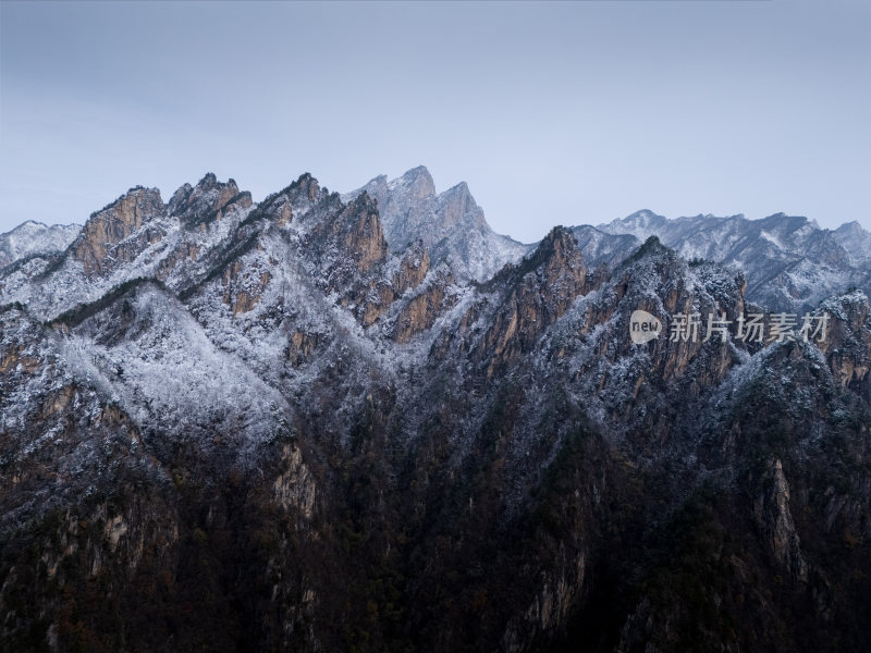 南阳老界岭冬季雪景风光