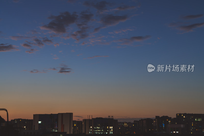 城市唯美夕阳