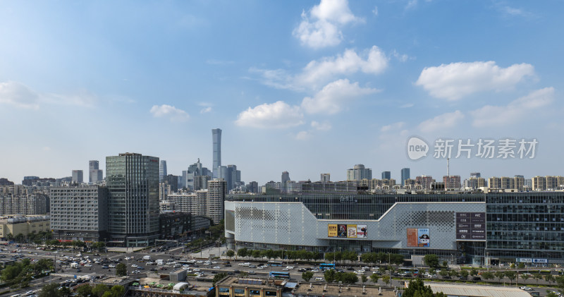 北京中国尊城市商业区高楼大厦全景