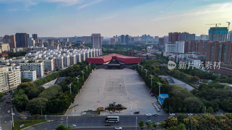 湖北武汉辛亥革命博物馆纪念馆航拍