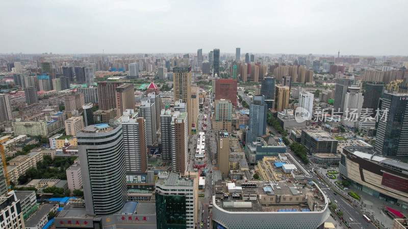 河北石家庄城市建设石家庄发展航拍