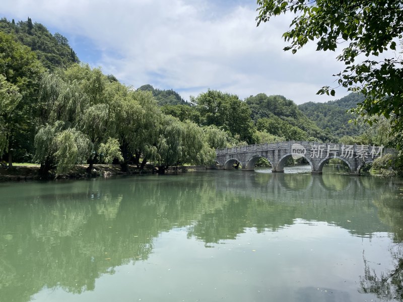 贵州省贵阳市花溪十里河滩景色