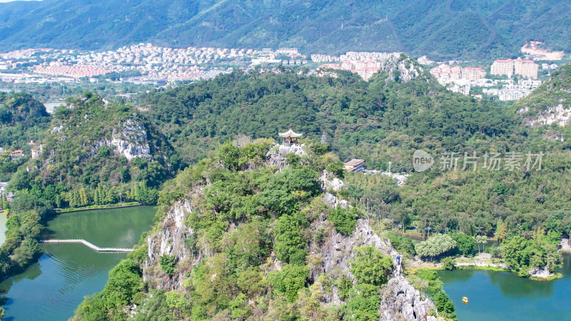 广东肇庆七星山5A景区星湖航拍