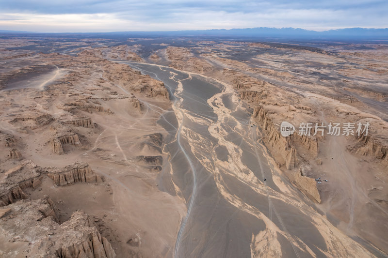 新疆哈密大海道火星地貌雅丹高空航拍