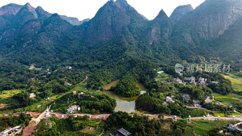 航拍 山区乡村